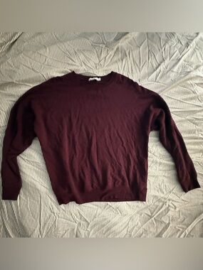 Threads 4 Thought Burgundy CATHY BOYFRIEND FEATHER FLEECE PULLOVER
